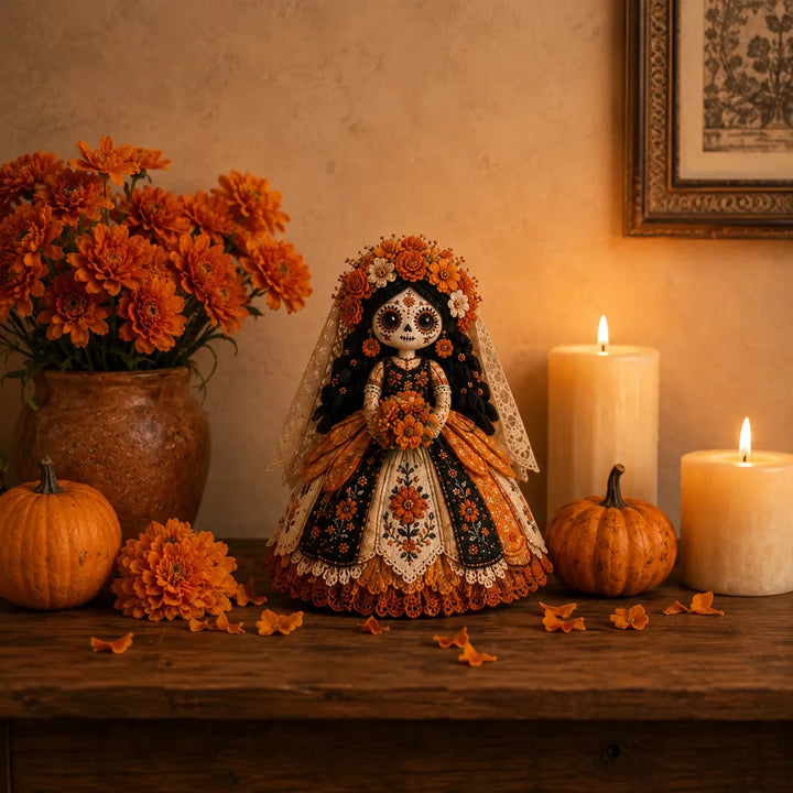 Stitch &amp; Story – Day of the Dead Patchwork Doll DIY Craft Kit for Beginners