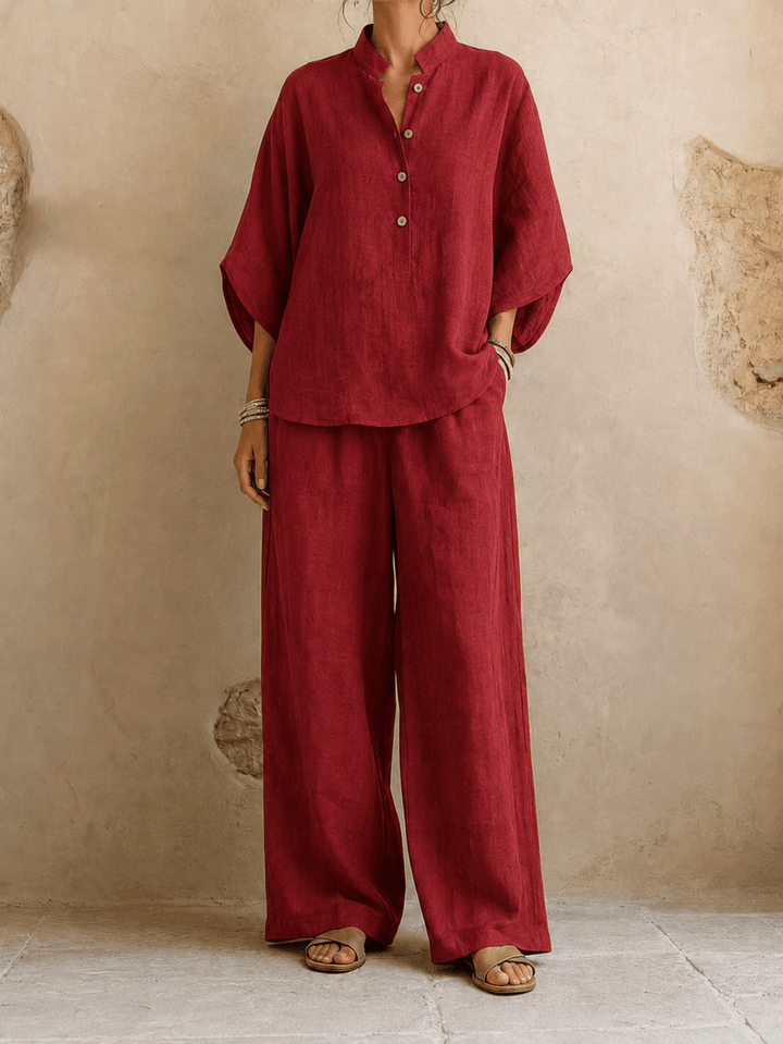 Maribel | Ensemble à manches chauve-souris et pantalon large