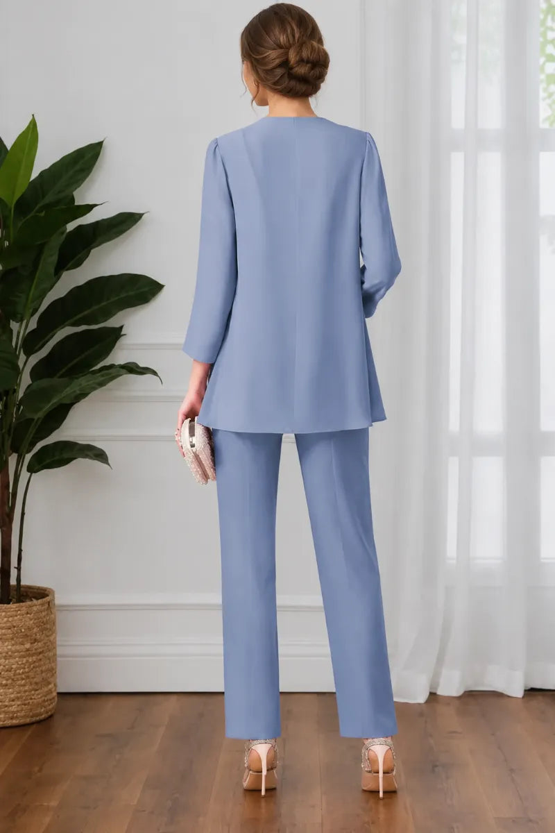 Tailleur-pantalon de cérémonie 3 pièces élégant