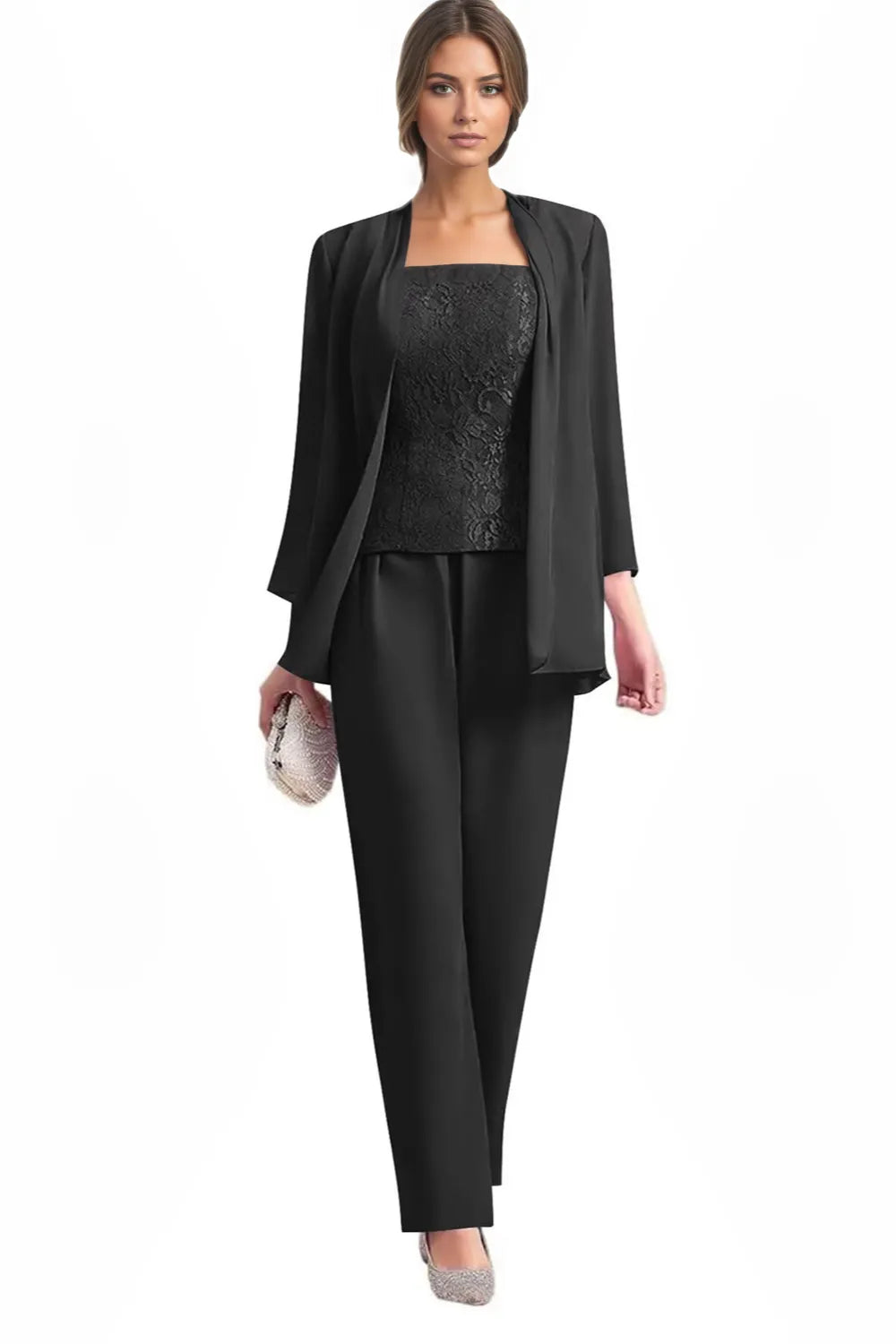 Tailleur-pantalon de cérémonie 3 pièces élégant