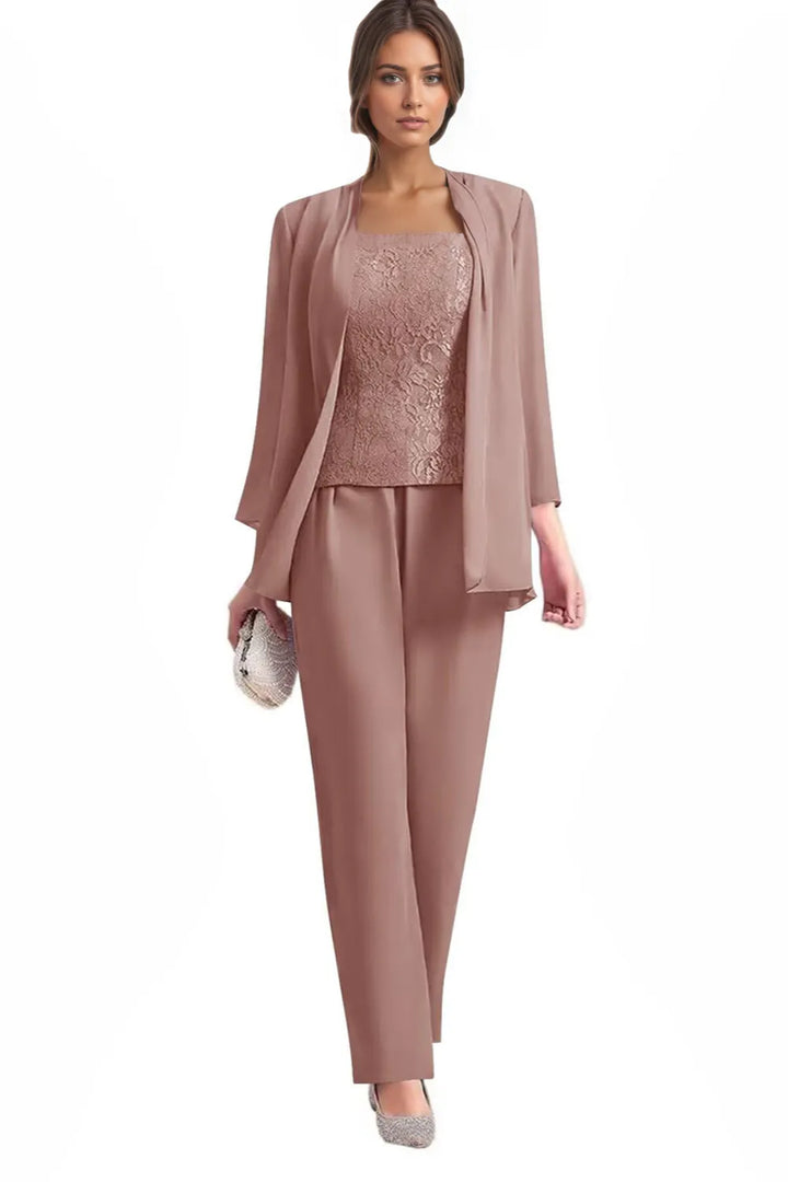 Tailleur-pantalon de cérémonie 3 pièces élégant