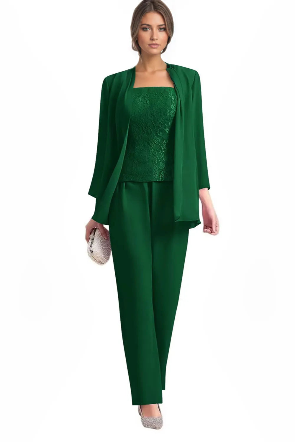 Tailleur-pantalon de cérémonie 3 pièces élégant