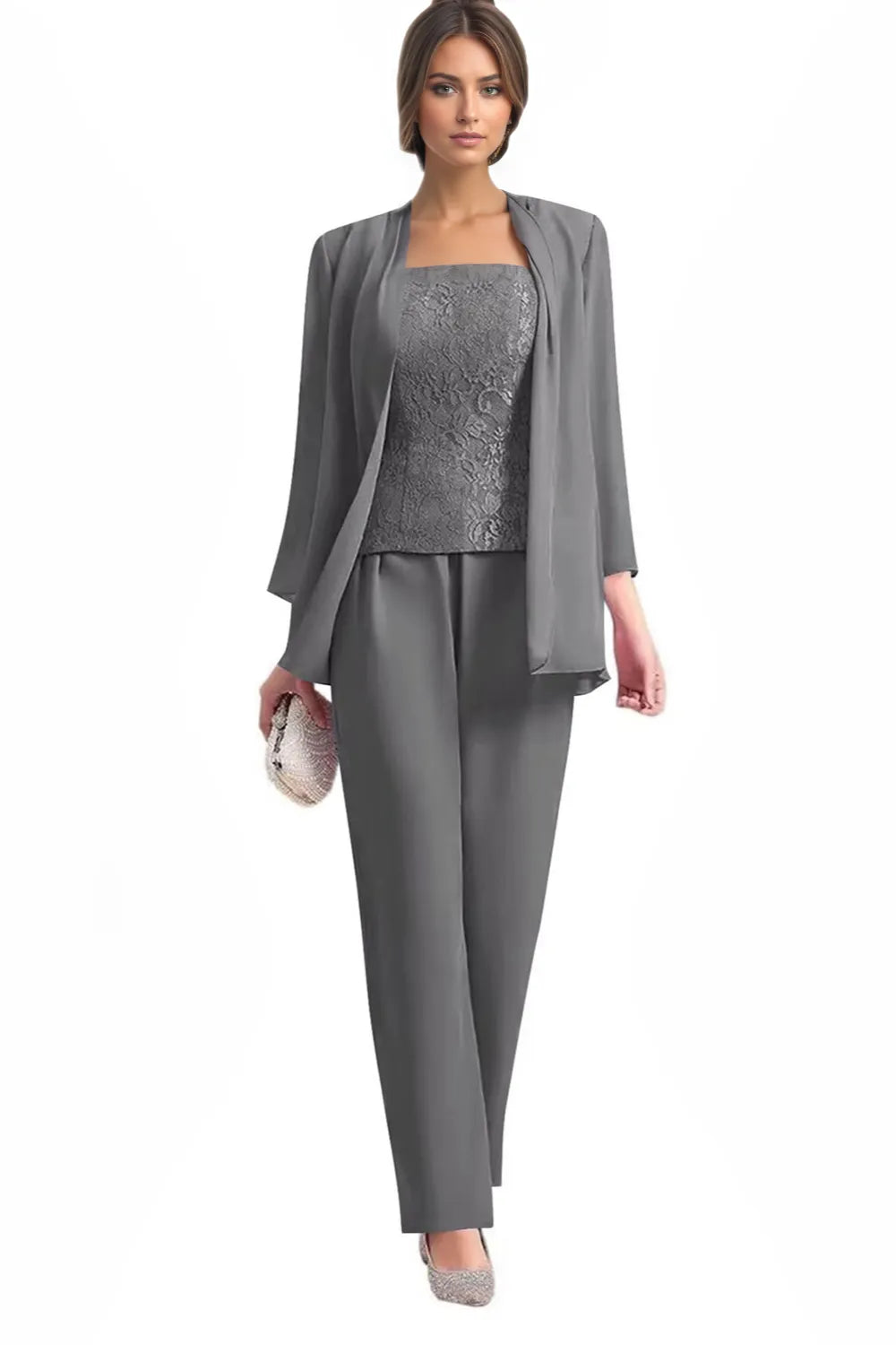 Tailleur-pantalon de cérémonie 3 pièces élégant