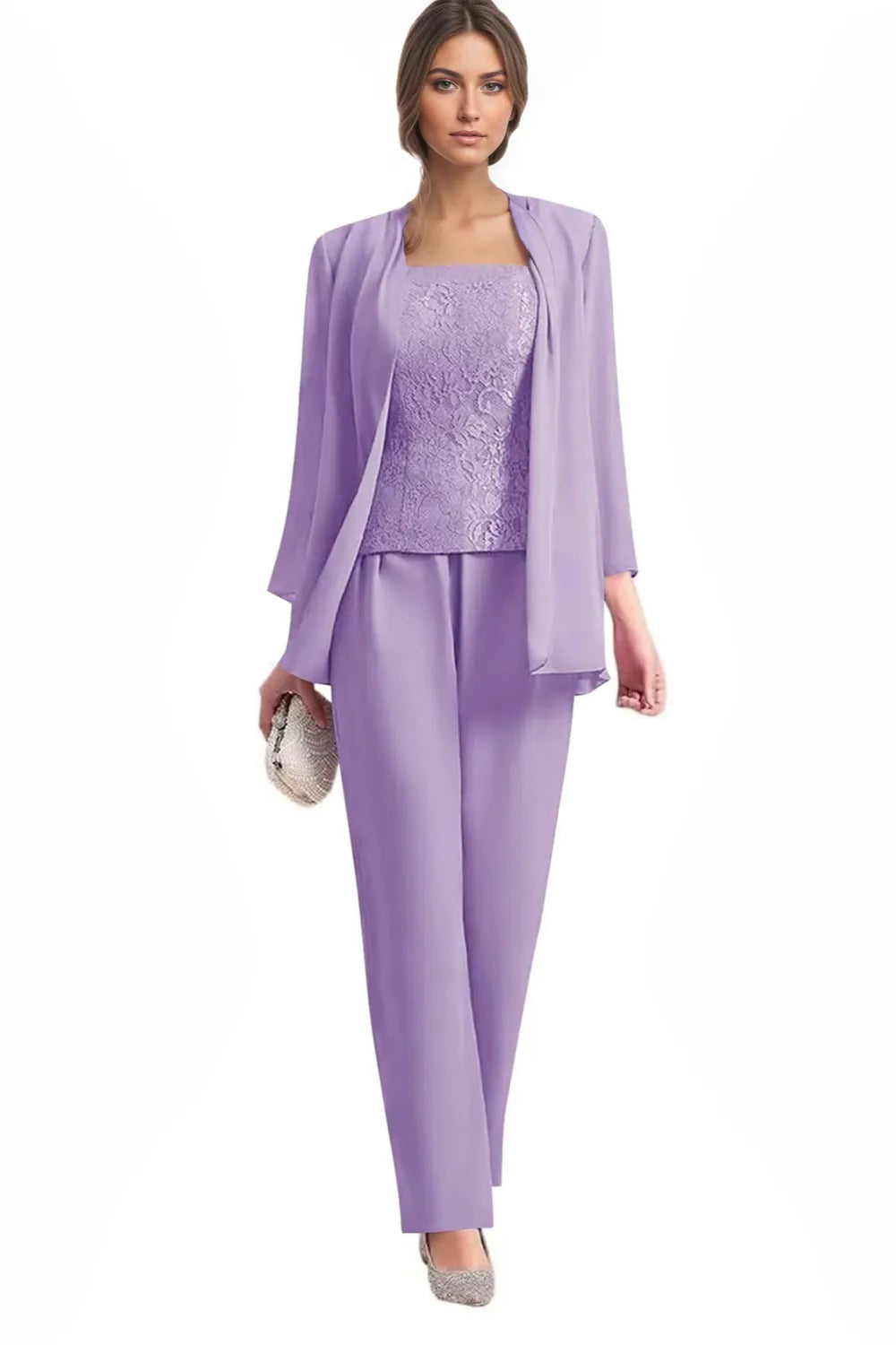 Tailleur-pantalon de cérémonie 3 pièces élégant