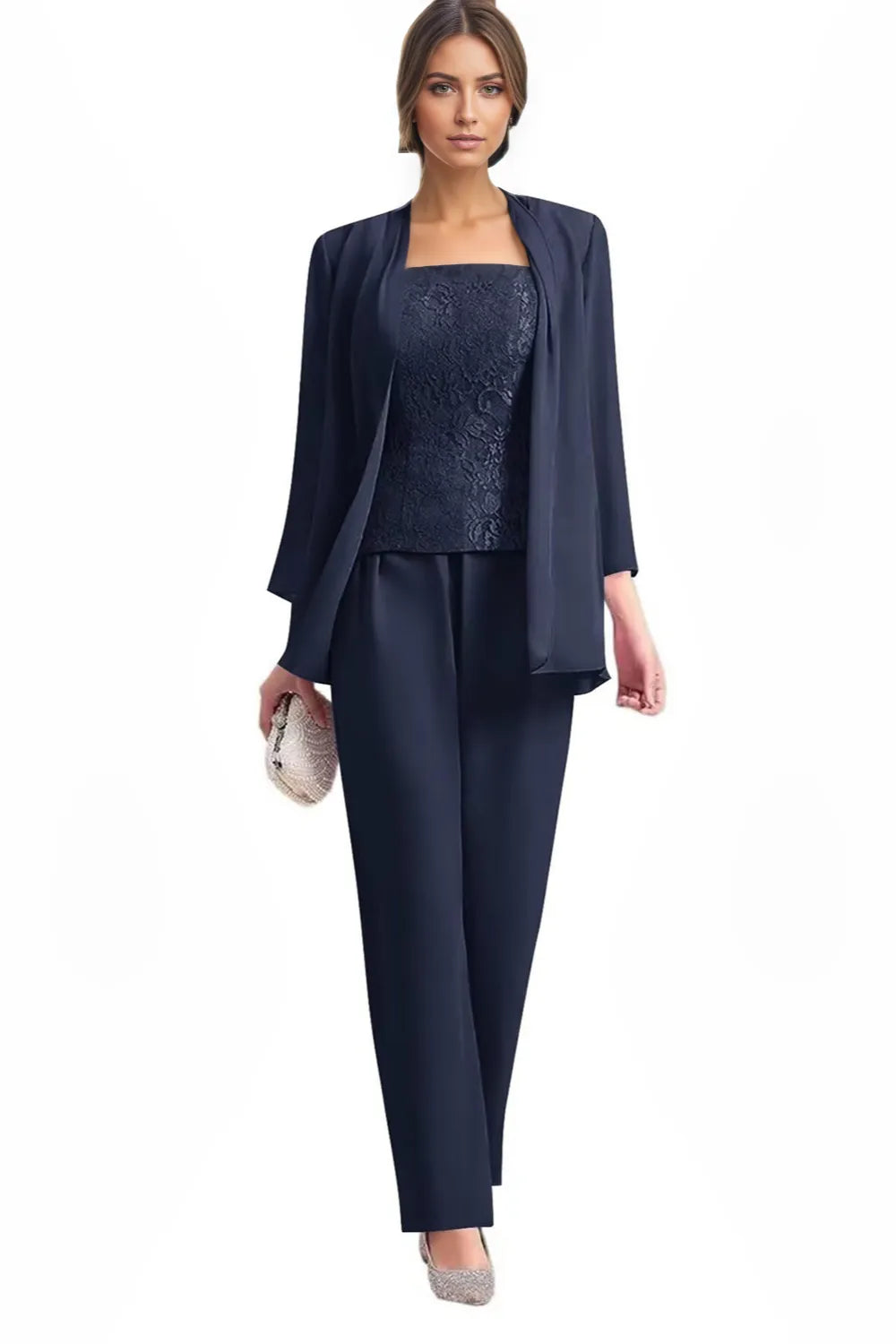 Tailleur-pantalon de cérémonie 3 pièces élégant
