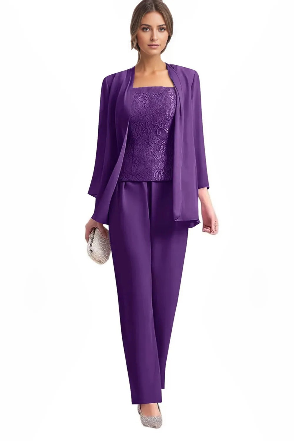 Tailleur-pantalon de cérémonie 3 pièces élégant
