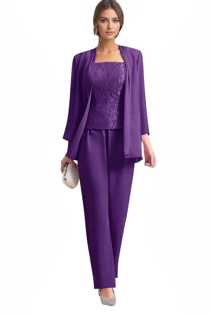 Tailleur-pantalon de cérémonie 3 pièces élégant