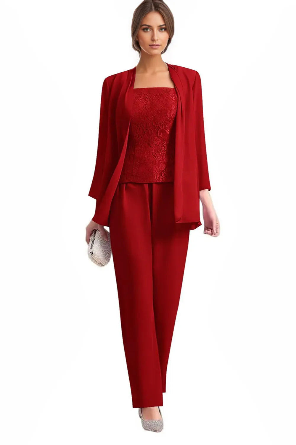 Tailleur-pantalon de cérémonie 3 pièces élégant