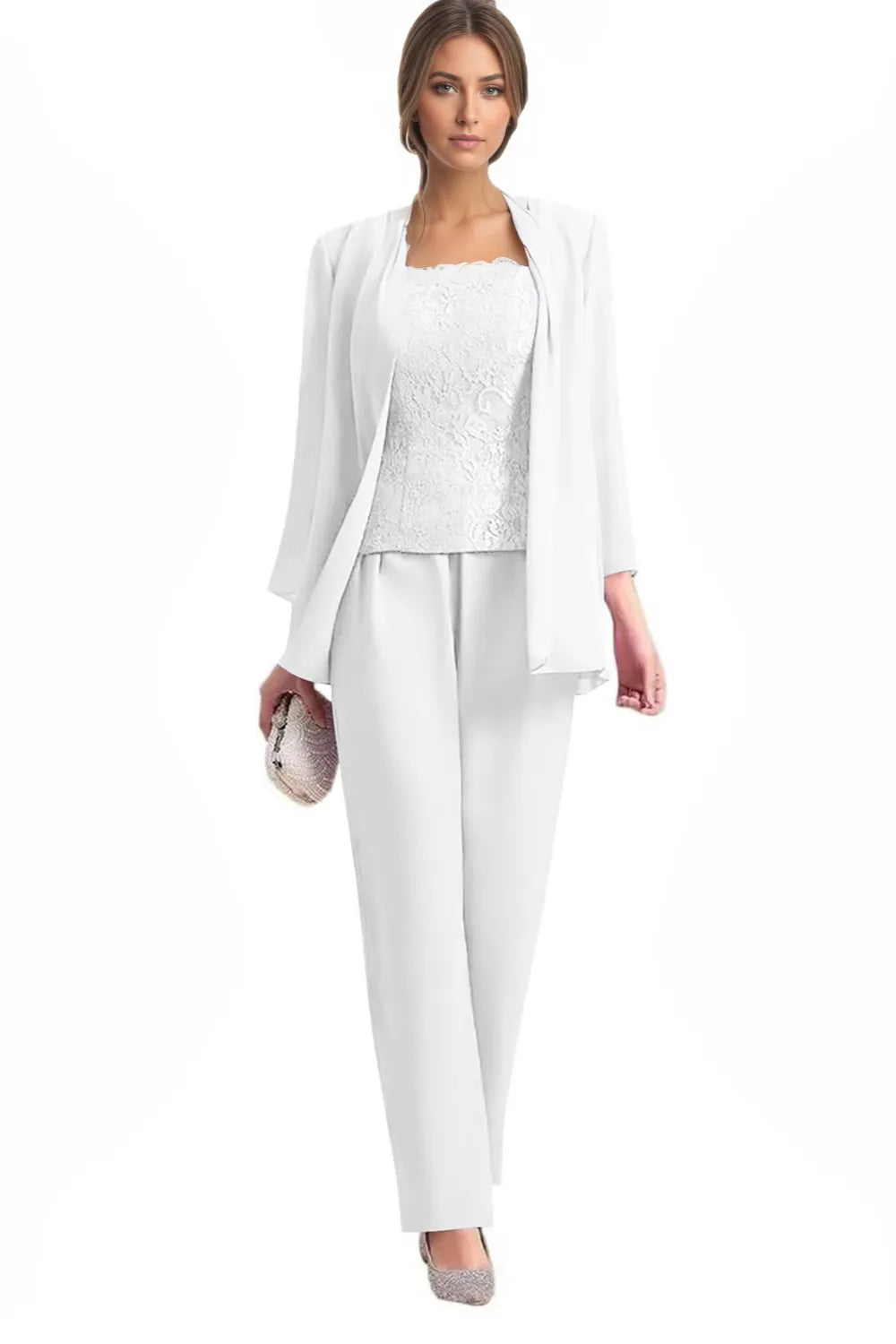Tailleur-pantalon de cérémonie 3 pièces élégant