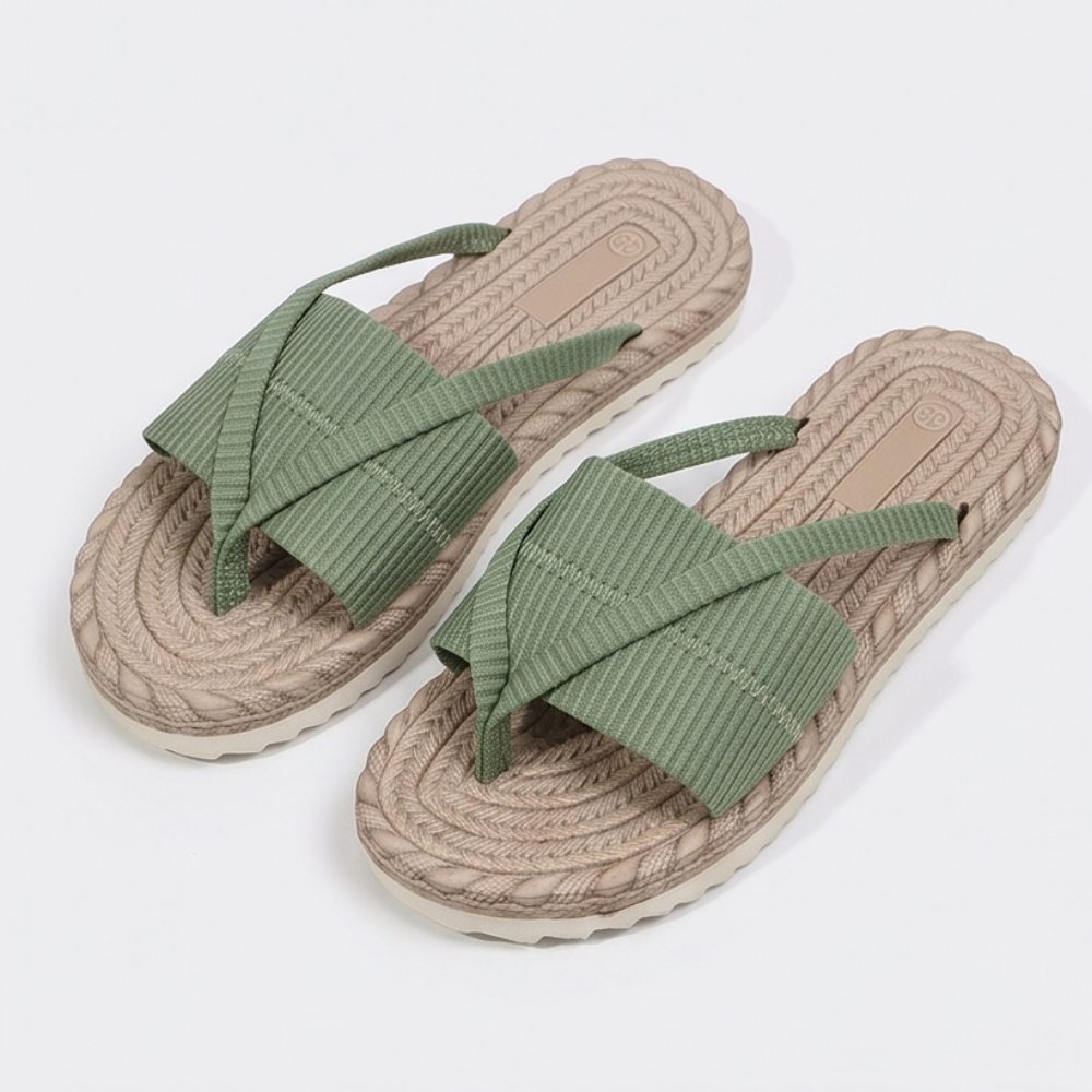 Lunara – Soft Woven Summer Slide Sandals