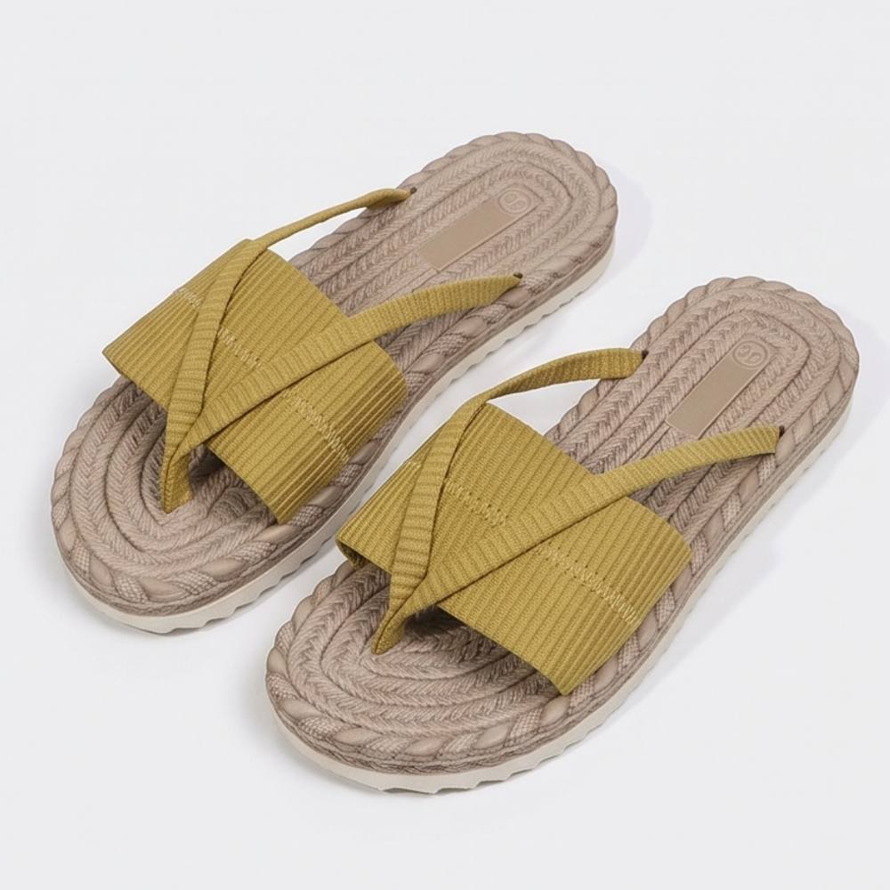 Lunara – Soft Woven Summer Slide Sandals
