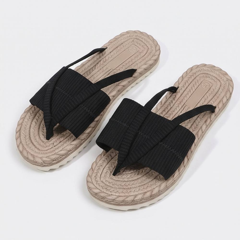 Lunara – Soft Woven Summer Slide Sandals