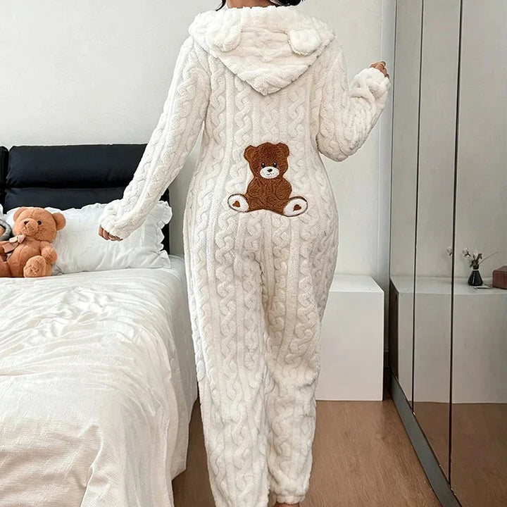 Cubwarm – Cable-Knit Hooded Bear Onesie