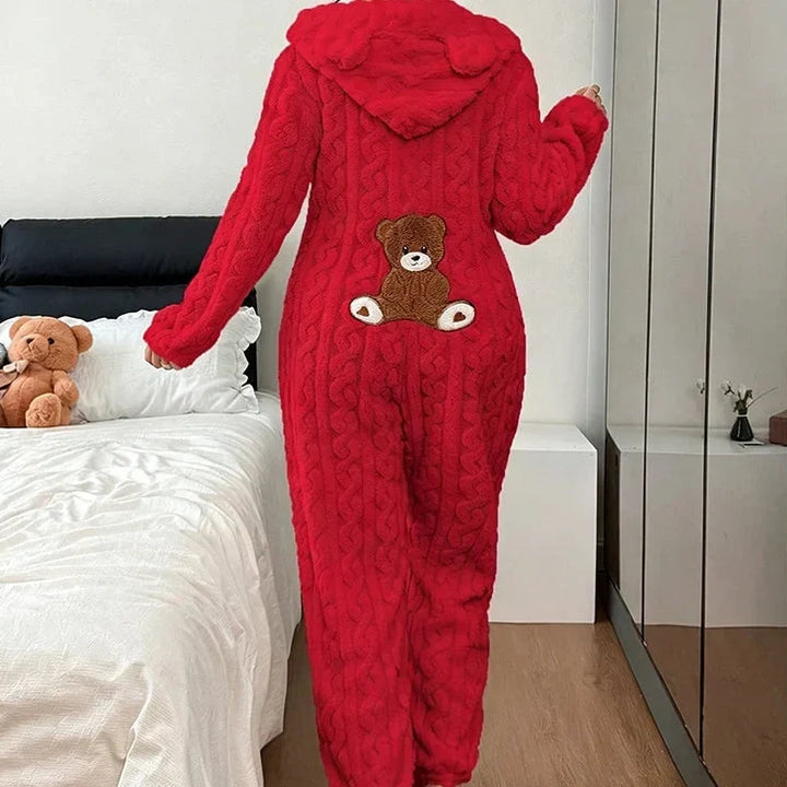 Cubwarm – Cable-Knit Hooded Bear Onesie