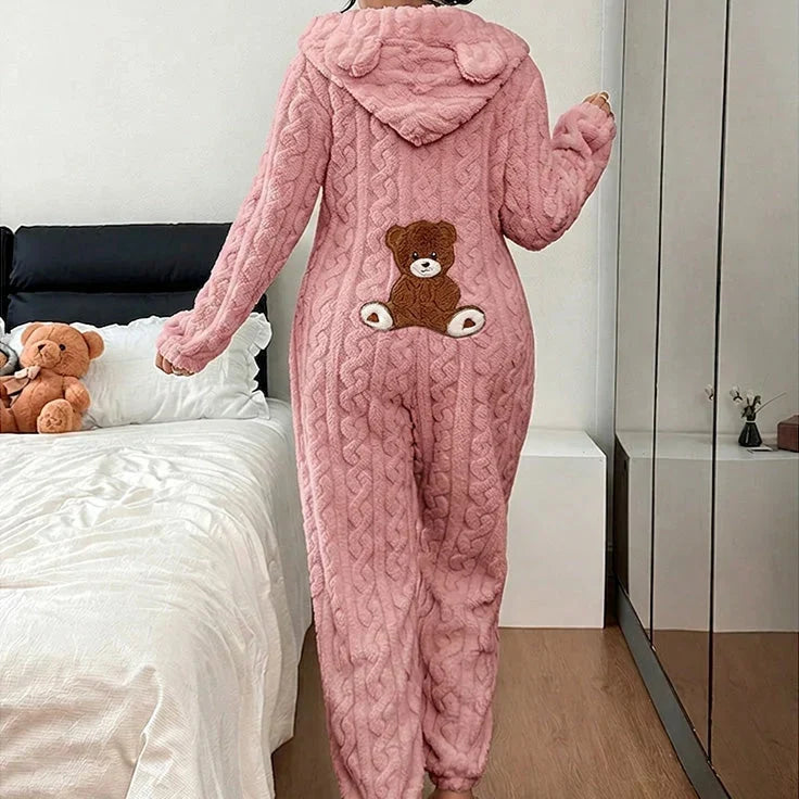 Cubwarm – Cable-Knit Hooded Bear Onesie