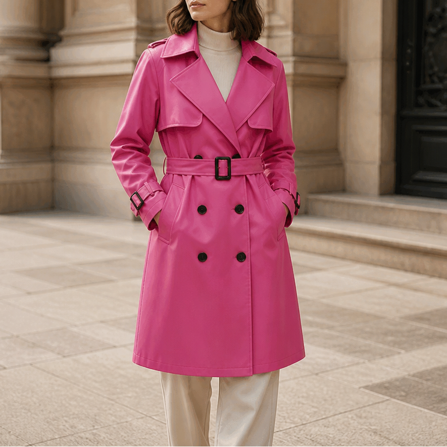 Winterly – Belted Mid-Length Structured Trench Coat