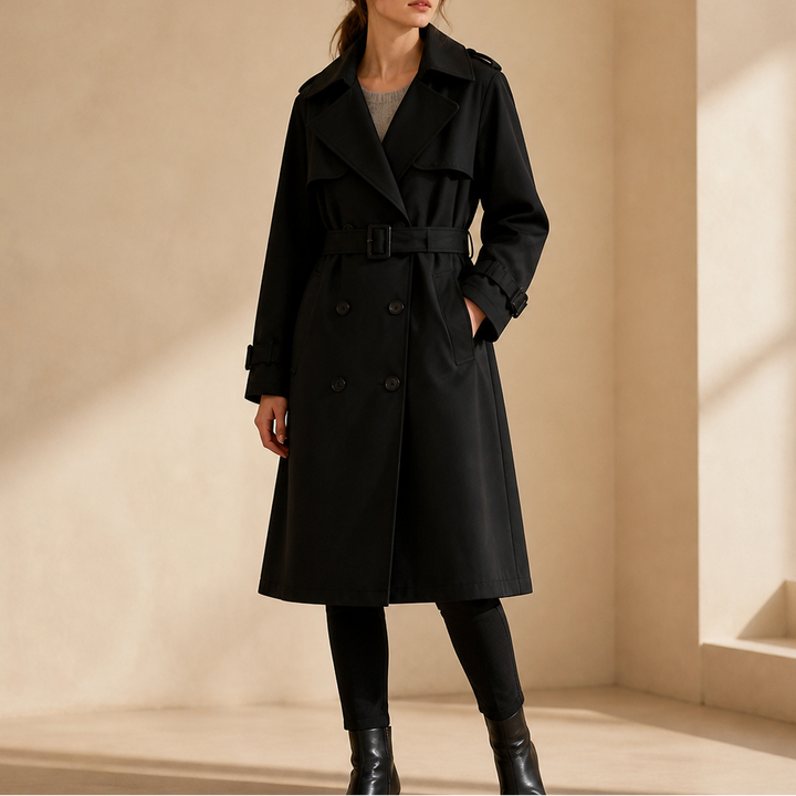 Winterly – Belted Mid-Length Structured Trench Coat