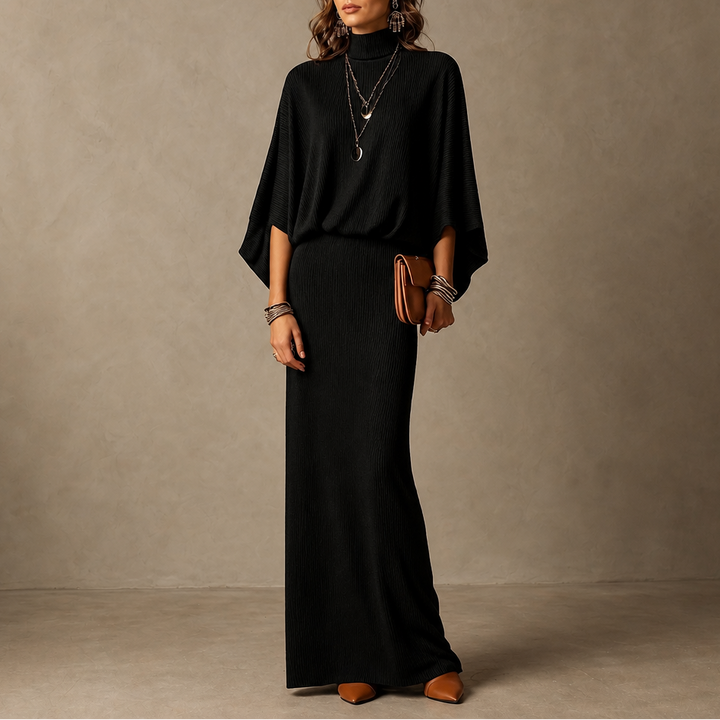 Wearbella – Batwing Sleeve Top And Long Skirt Set