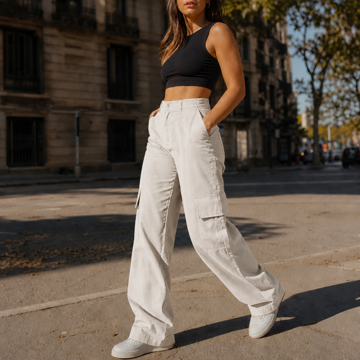Silhoette – High-Waisted Straight-Leg Cargo Pants