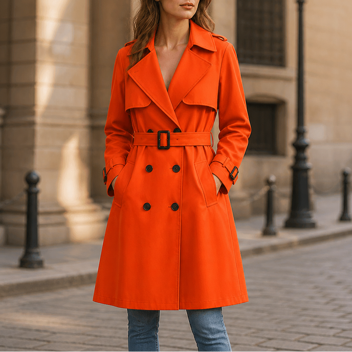 Winterly – Belted Mid-Length Structured Trench Coat