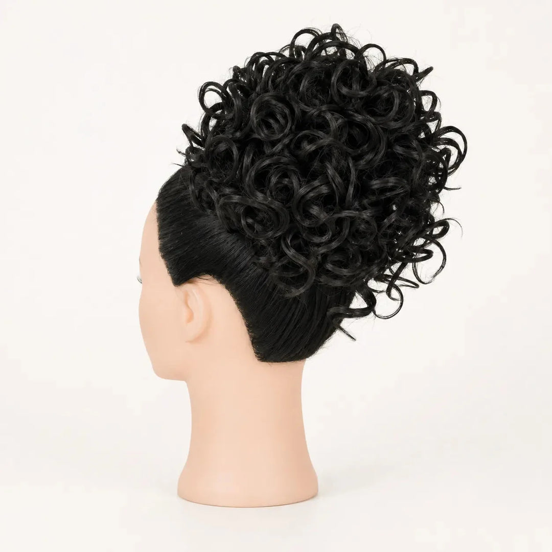 Curlova – Curly Drawstring Bun Hair Extension