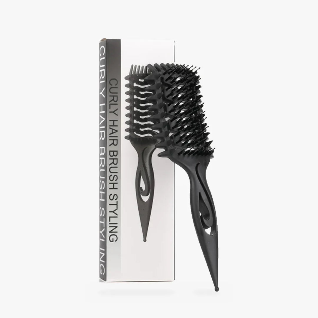 Curliza – Ventilated Curly Hair Brush with Boar Bristles for Defined Ringlets