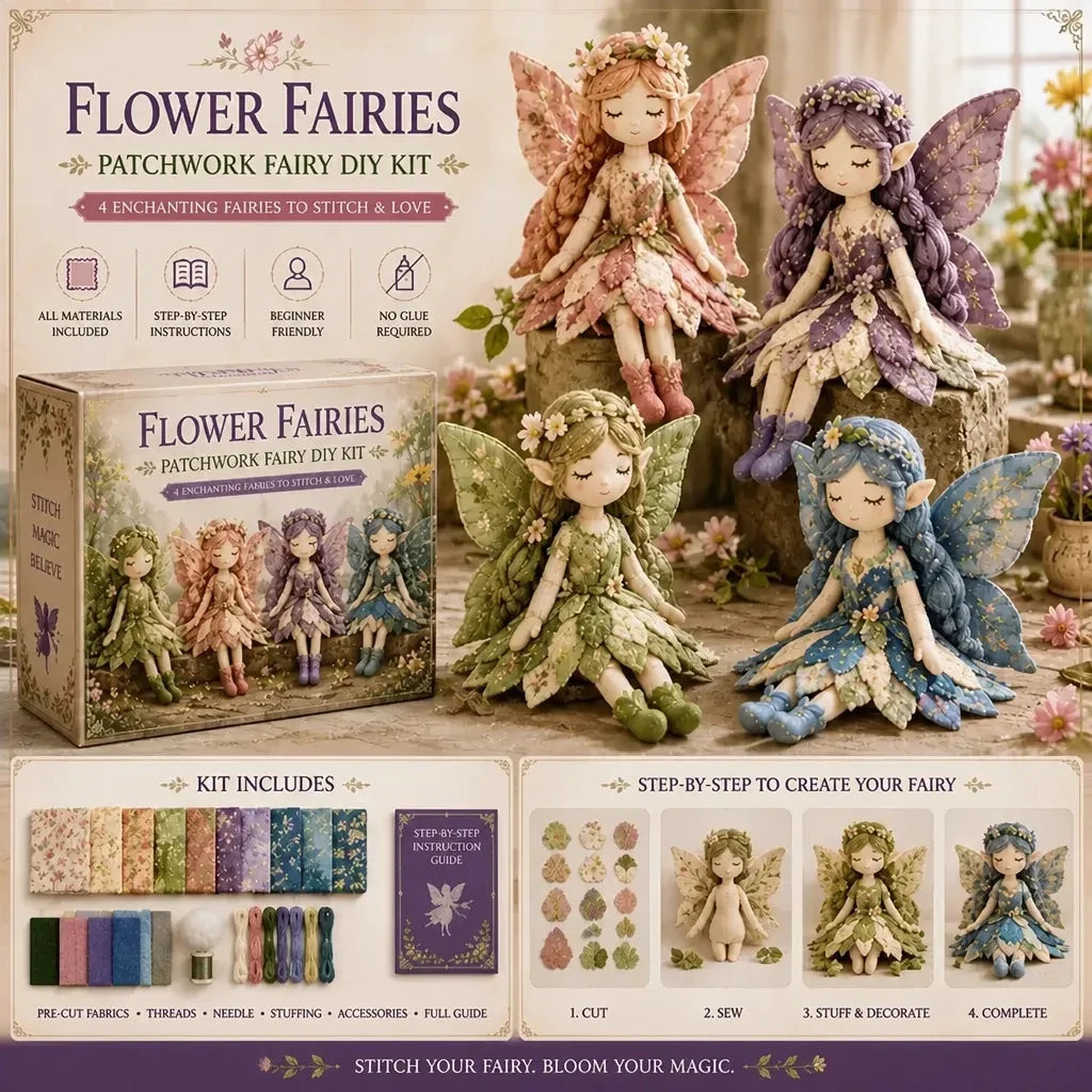 Fabellyn – Handmade Fairy Sewing Kit with Pre-Cut Fabric