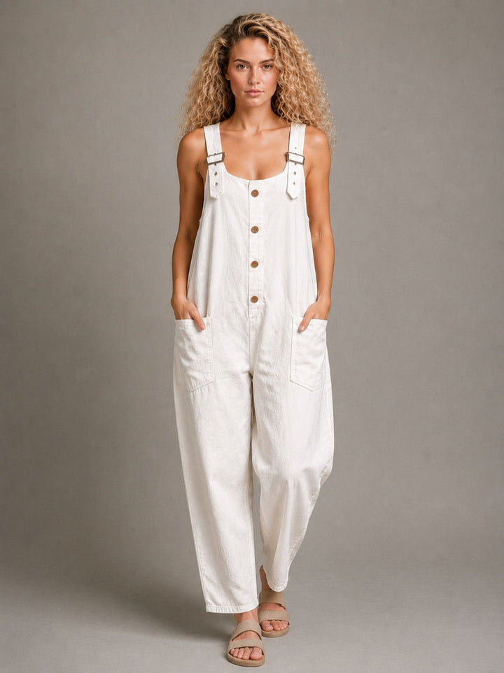 Lejla - Stylish Denim Jumpsuit With Pockets