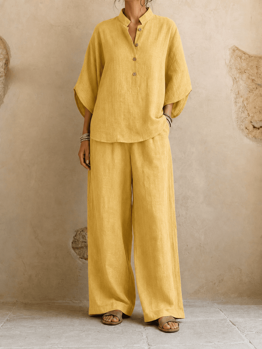 Maribel | Ensemble à manches chauve-souris et pantalon large